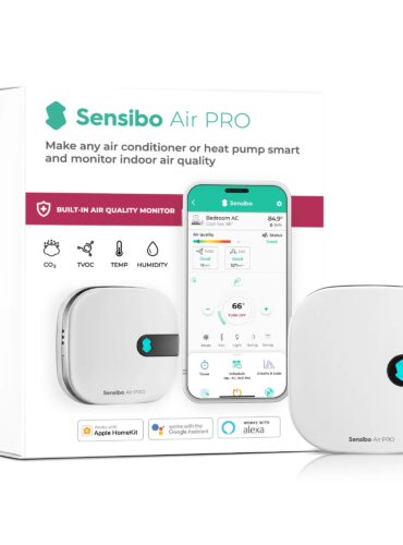 Commande connectée Sensibo Air Pro avec capteur de qualité d'air (visuel constructeur)